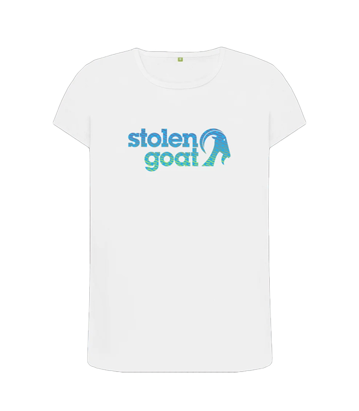 Women's Wave White Casual T-Shirt